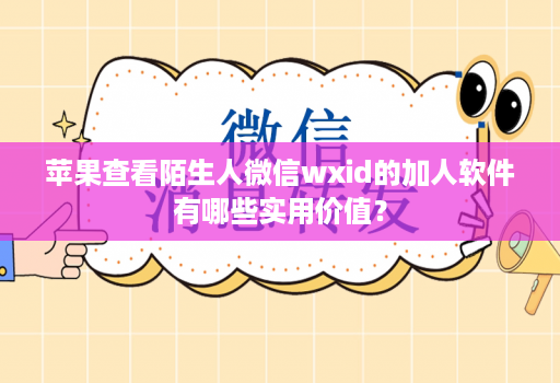 苹果查看陌生人微信wxid的加人软件有哪些实用价值？