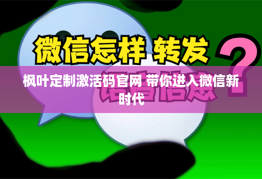 枫叶定制激活码官网 带你进入微信新时代