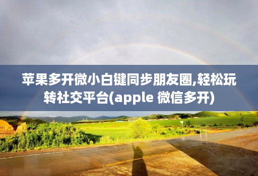 苹果多开微小白键同步朋友圈,轻松玩转社交平台(软件le 维信哆开)