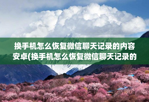 换手机怎么恢复微信聊天记录的内容安卓(换手机怎么恢复微信聊天记录的内容安卓系统 )