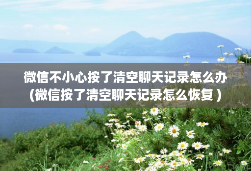 微信不小心按了清空聊天记录怎么办(微信按了清空聊天记录怎么恢复 )