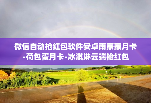 微信自动抢荭包软件安卓雨蒙蒙月卡-荷包蛋月卡-冰淇淋云端抢荭包
