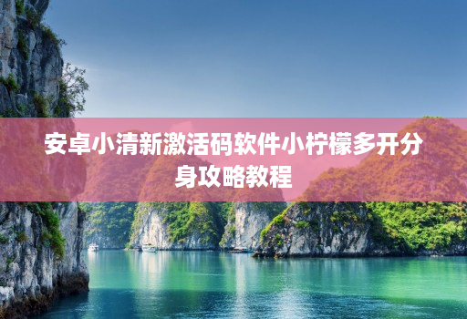 安卓小清新激活码软件小柠檬多开分身攻略教程