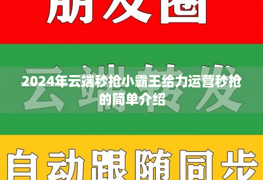 2024年云端秒抢小霸王给力运营秒抢的简单介绍