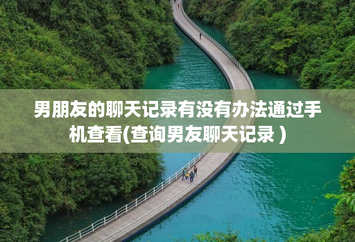 男朋友的聊天记录有没有办法通过手机查看(查询男友聊天记录 )