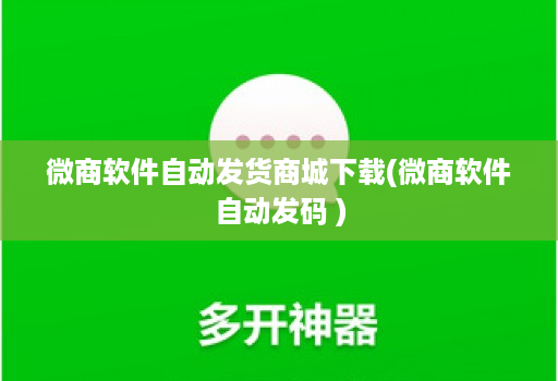 微商软件自动发货商城下载(微商软件自动发码 )