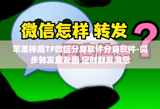 苹果神鹰TF微信分身软件分身软件-同步转发朋友圈 定时群发消息