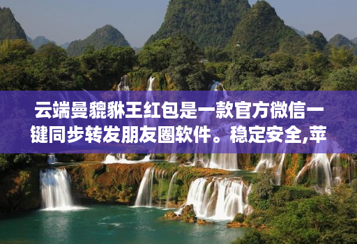 云端曼貔貅王红包是一款官方微信一键同步转发朋友圈软件。稳定安全,苹果、安卓、华为手机通用
