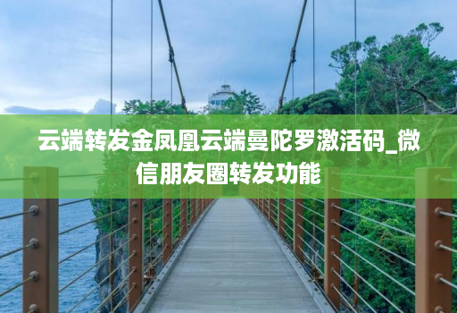 云端转发金凤凰云端曼陀罗激活码_微信朋友圈转发功能