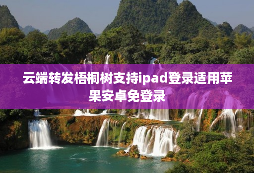 云端转发梧桐树支持ipad登录适用苹果安卓免登录