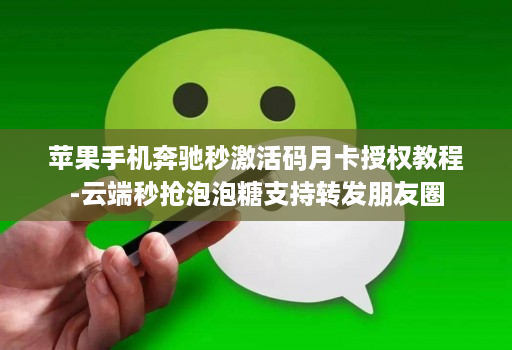 苹果手机奔驰秒激活码月卡授权教程-云端秒抢泡泡糖支持转发朋友圈