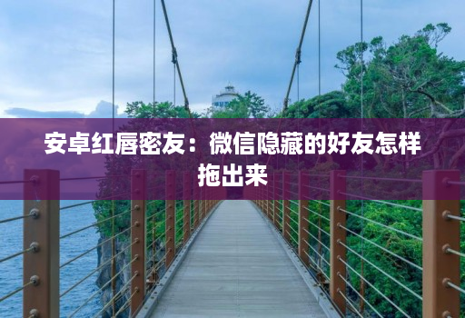 安卓红唇密友：微信隐藏的好友怎样拖出来