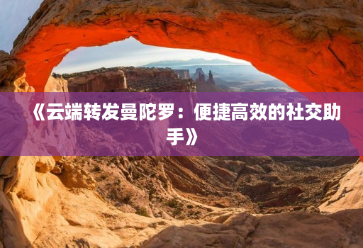 《云端转发曼陀罗：便捷高效的社交助手》