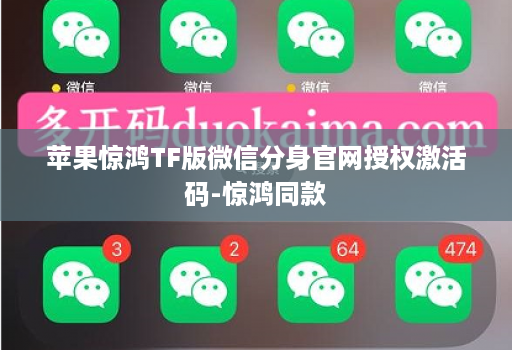 苹果惊鸿TF版微信分身官网授权激活码-惊鸿同款