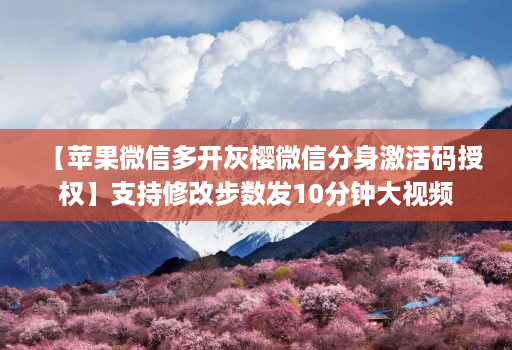 【苹果微信多开灰樱微信分身激活码授权】支持修改步数发10分钟大视频